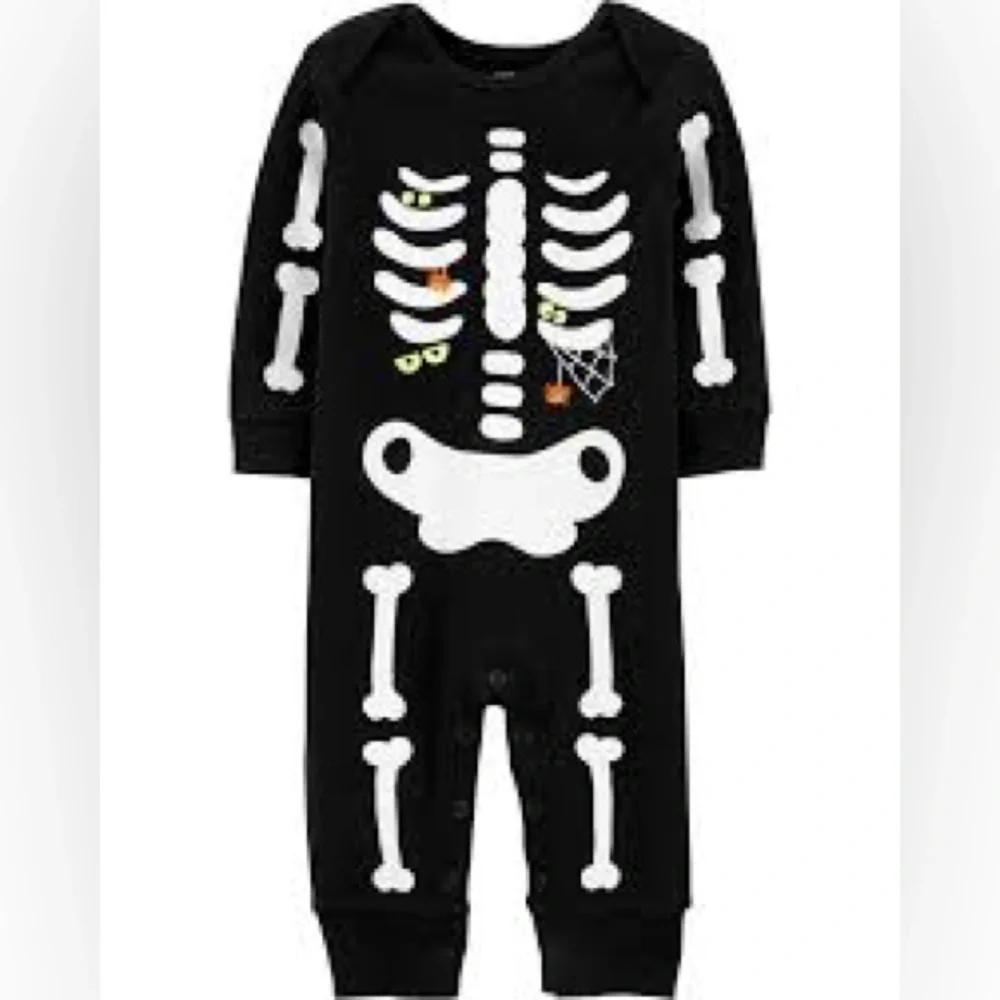 Halloween costume Skeleton Costume Outfit Pattern  Cotton Clothes Sets for Kids